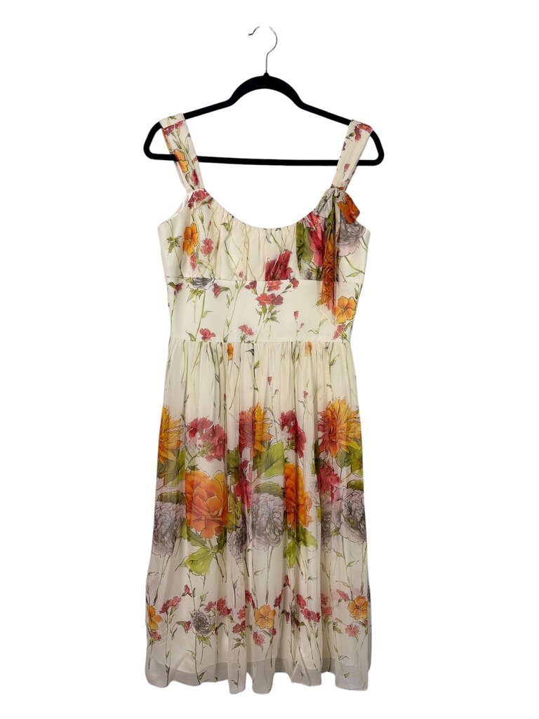 DAVID MEISTER FLORAL CHIFFON DRESS