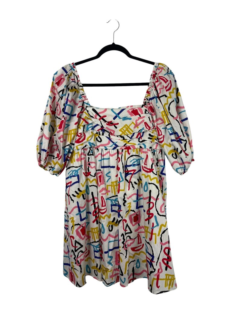 CROSBY MULTI PRINT BABYDOLL DRESS