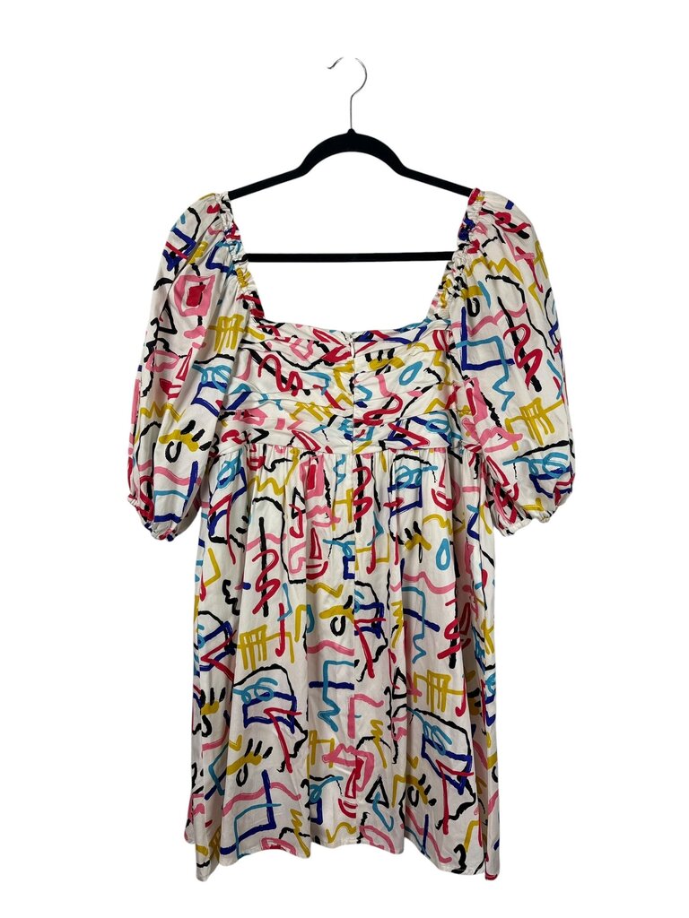 CROSBY MULTI PRINT BABYDOLL DRESS
