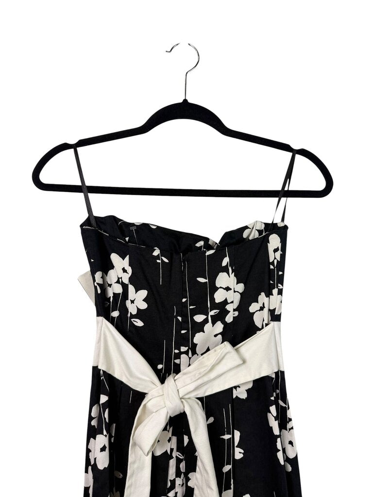 APNY STRAPLESS WHITE FLORAL DRESS