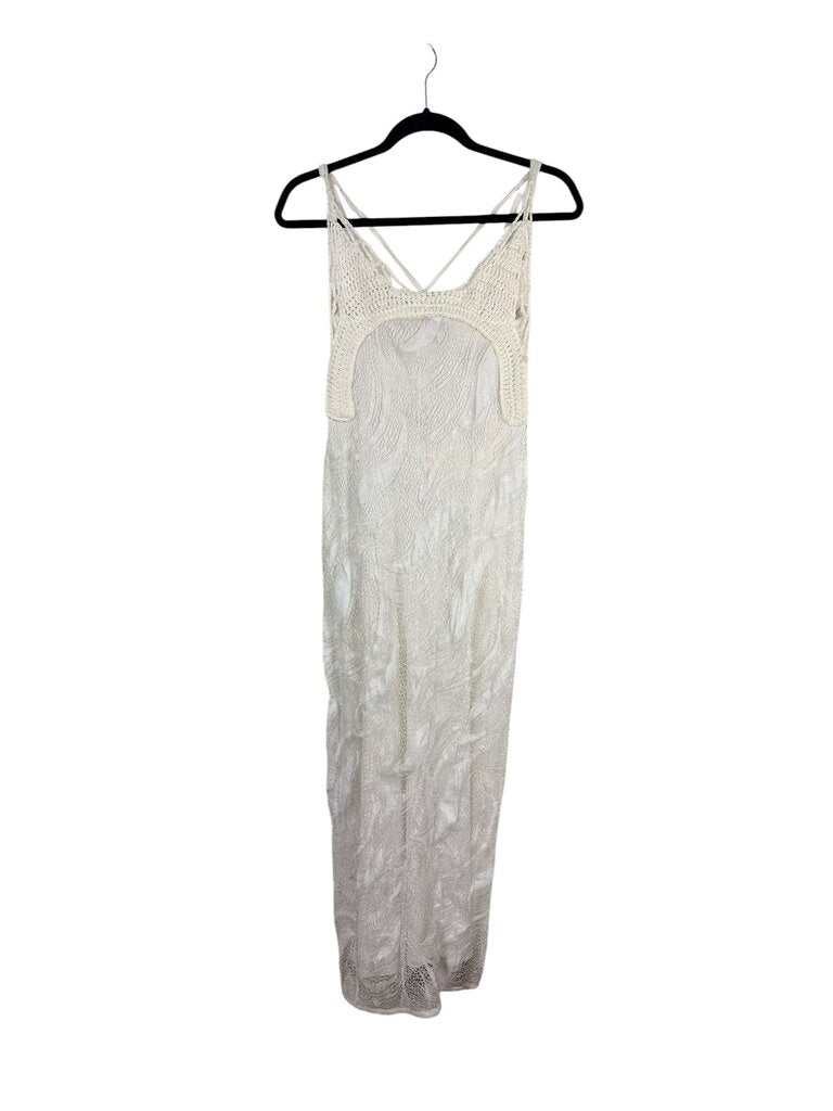 SAVE THE QUEEN CROCHET & LACE MAXI DRESS