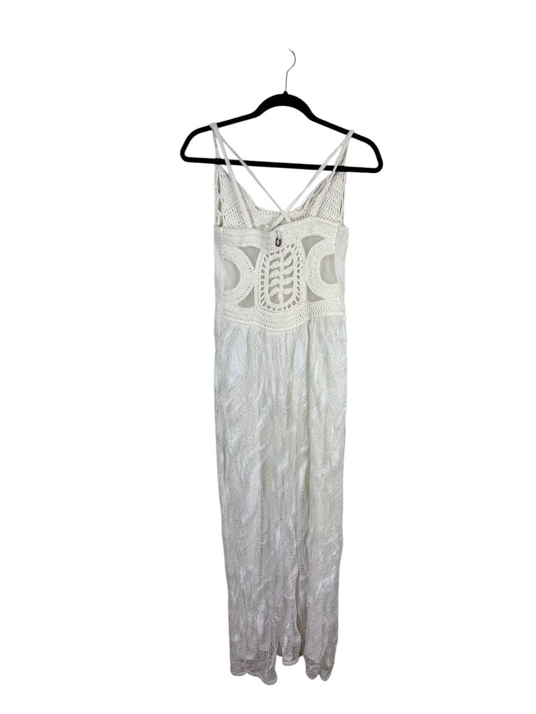SAVE THE QUEEN CROCHET & LACE MAXI DRESS