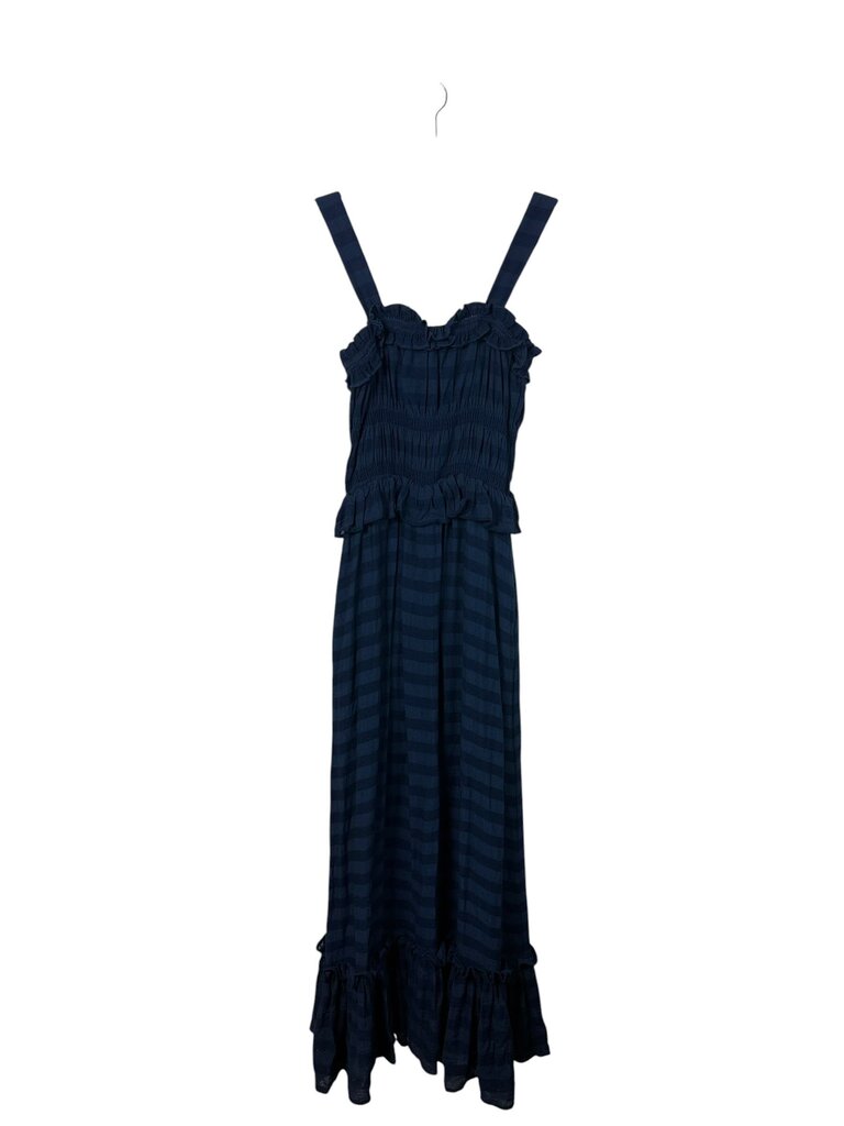 TULAROSA RUFFLE STRIPED MAXI DRESS
