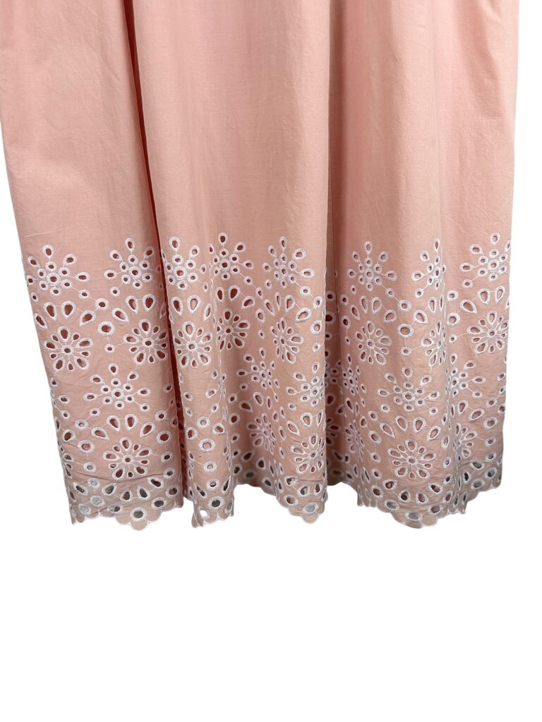 LOFT EYELET DETAIL MIDI DRESS