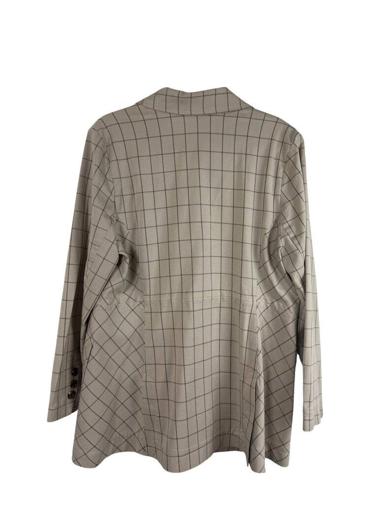 CABI PLAID BUTTON JACKET