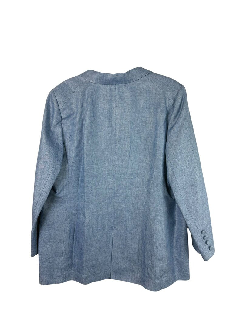 LAFAYETTE 148 LINEN BUTTON BLAZER