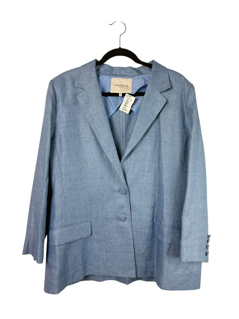 LAFAYETTE 148 LINEN BUTTON BLAZER