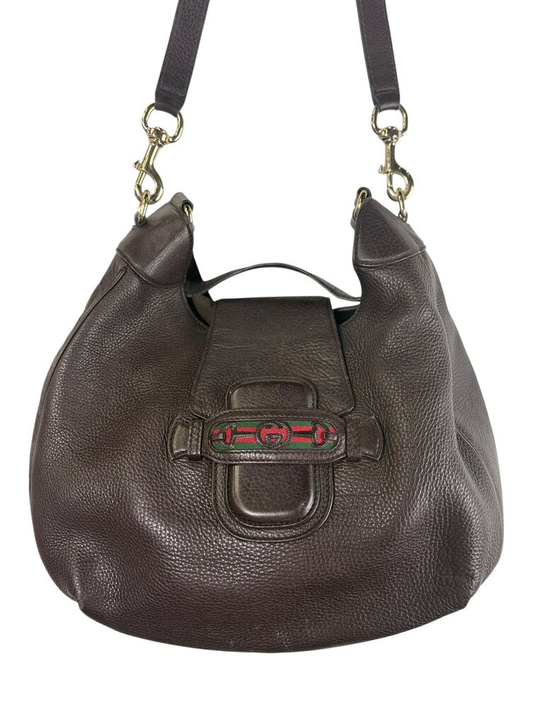 GUCCI PEBBLE LEATHER HOBO BAG