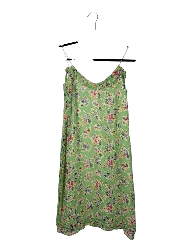 LAUREN RALPH LAUREN FLORAL SILK MIDI DRESS