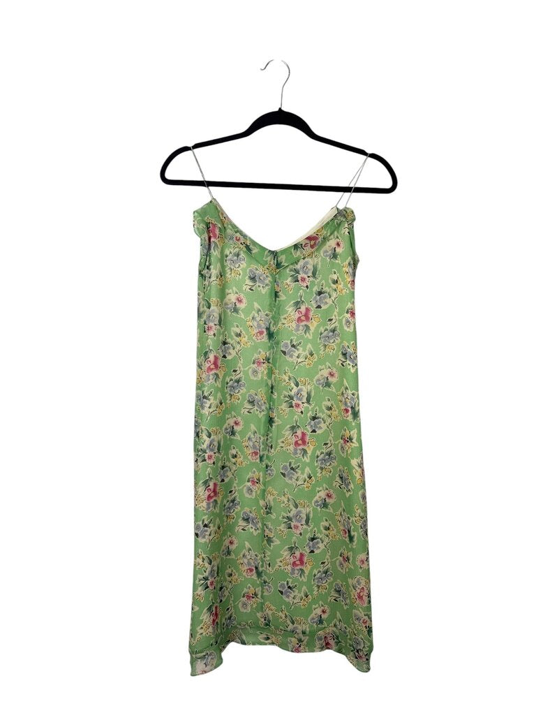 LAUREN RALPH LAUREN FLORAL SILK MIDI DRESS
