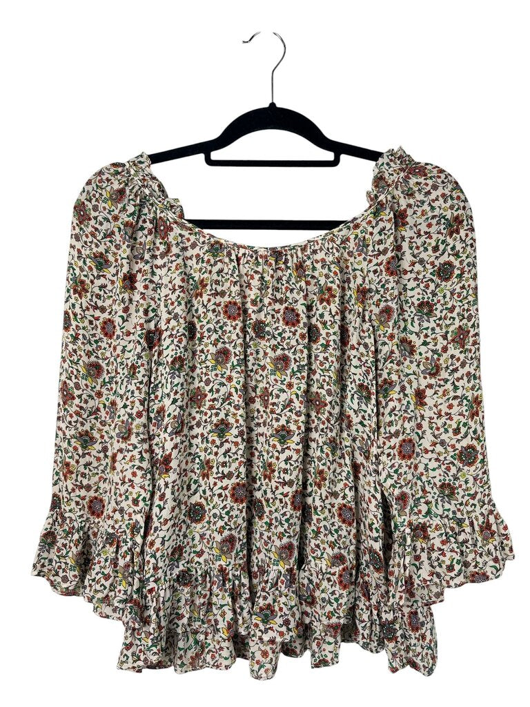 TORY BURCH SILK FLORAL BLOUSE