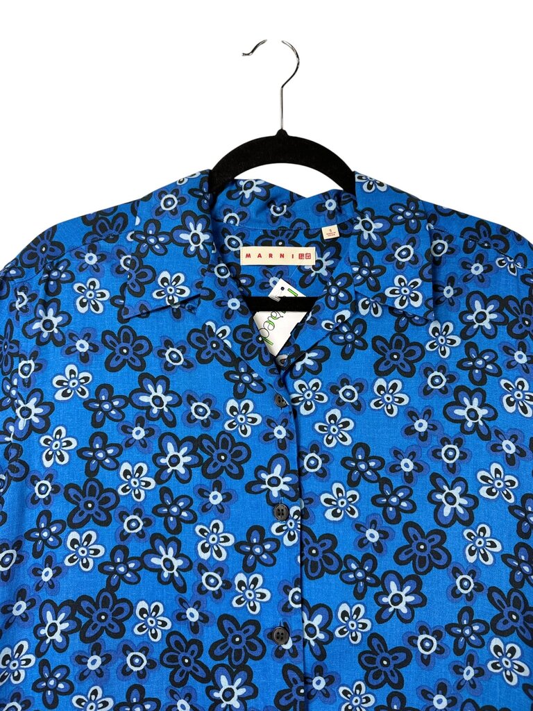 MARNI X UNIQLO FLORAL/PLAID SHIRT DRESS