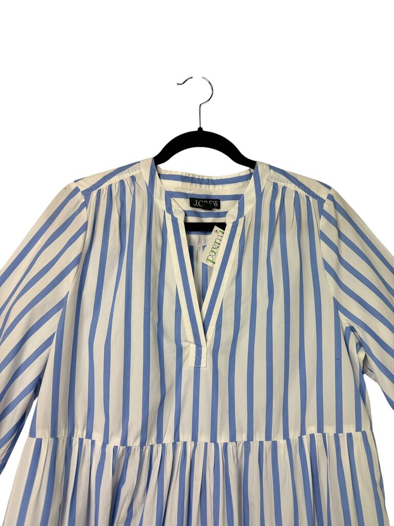 J.CREW STRIPED TIERED DRESS