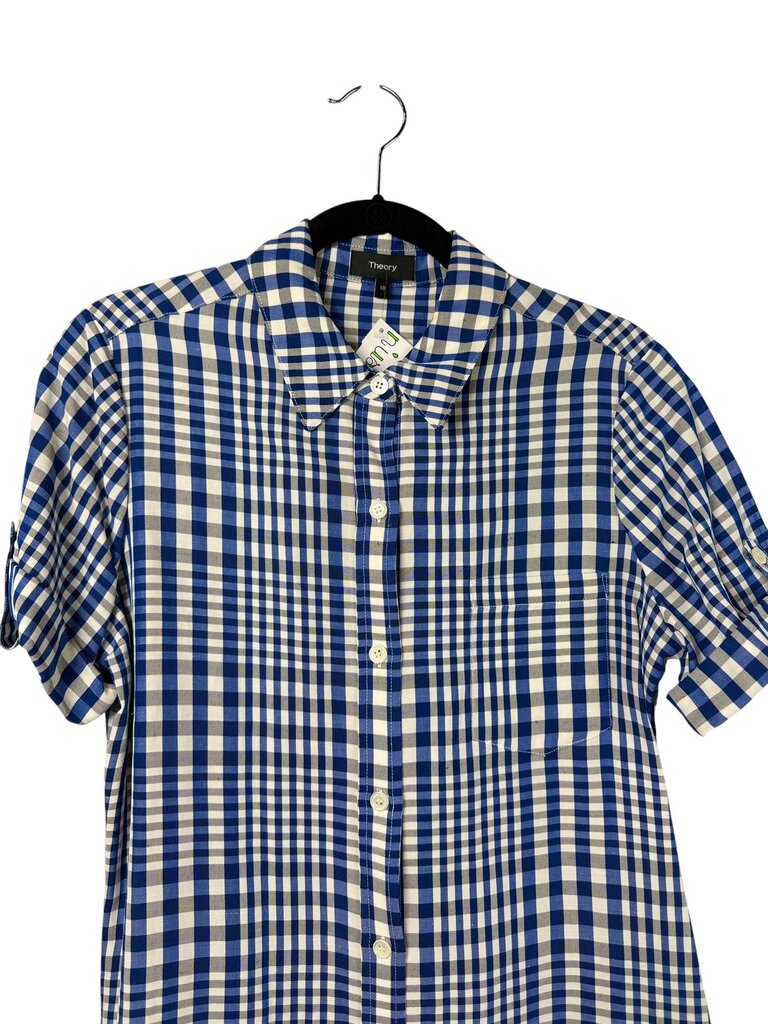 THEORY PLAID SHIRT DRESS