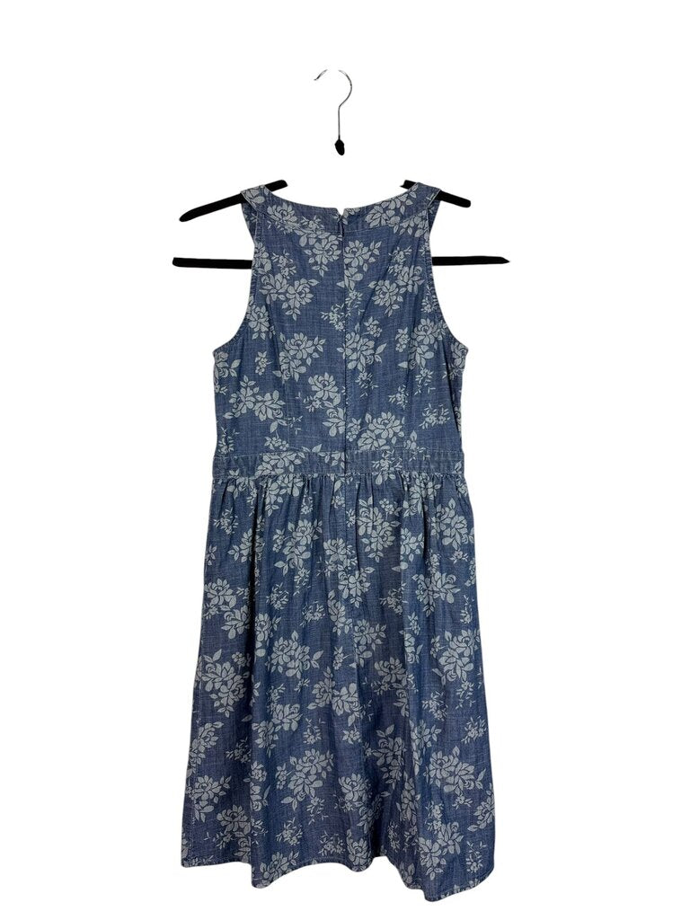 LOFT FLORAL DENIM DRESS