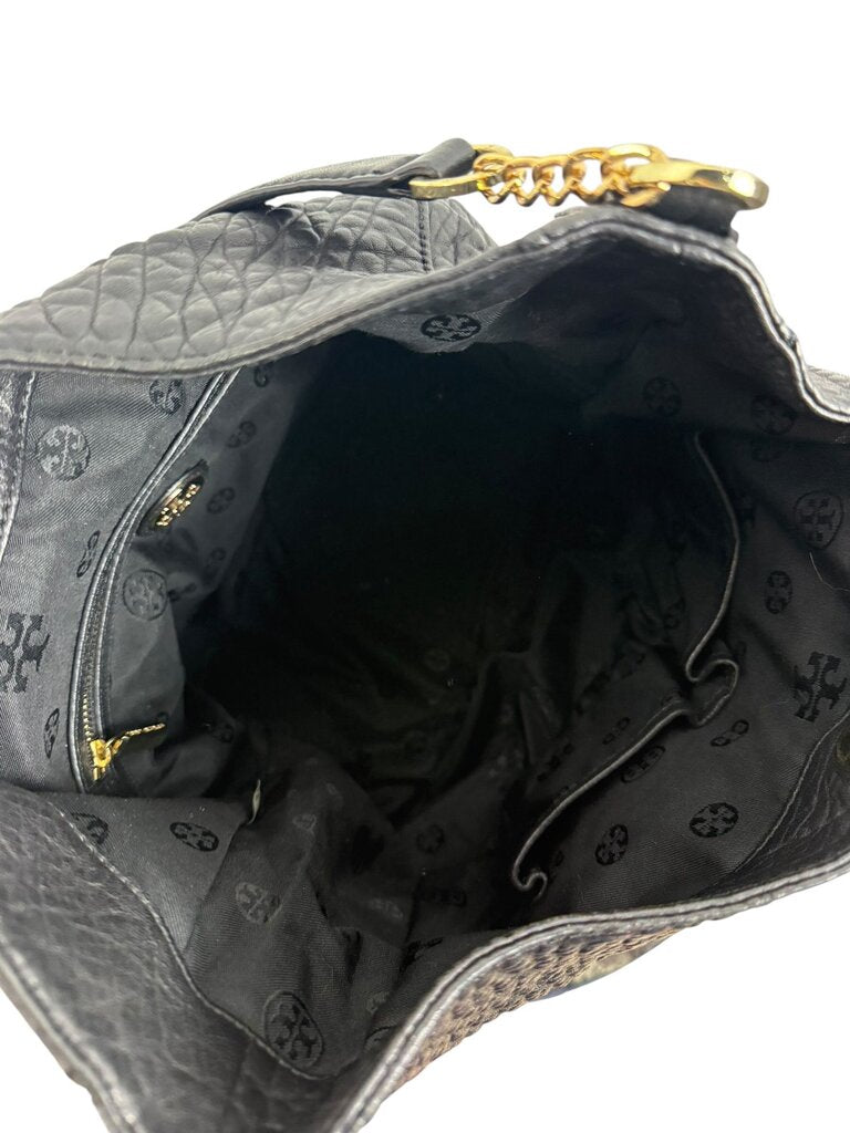 TORY BURCH PEBBLE LEATHER HOBO BAG