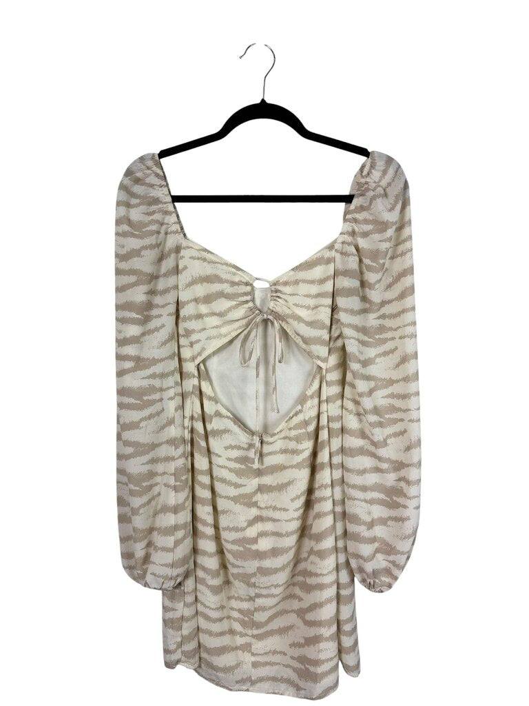 BLUE BLUSH ZEBRA PRINT DRESS