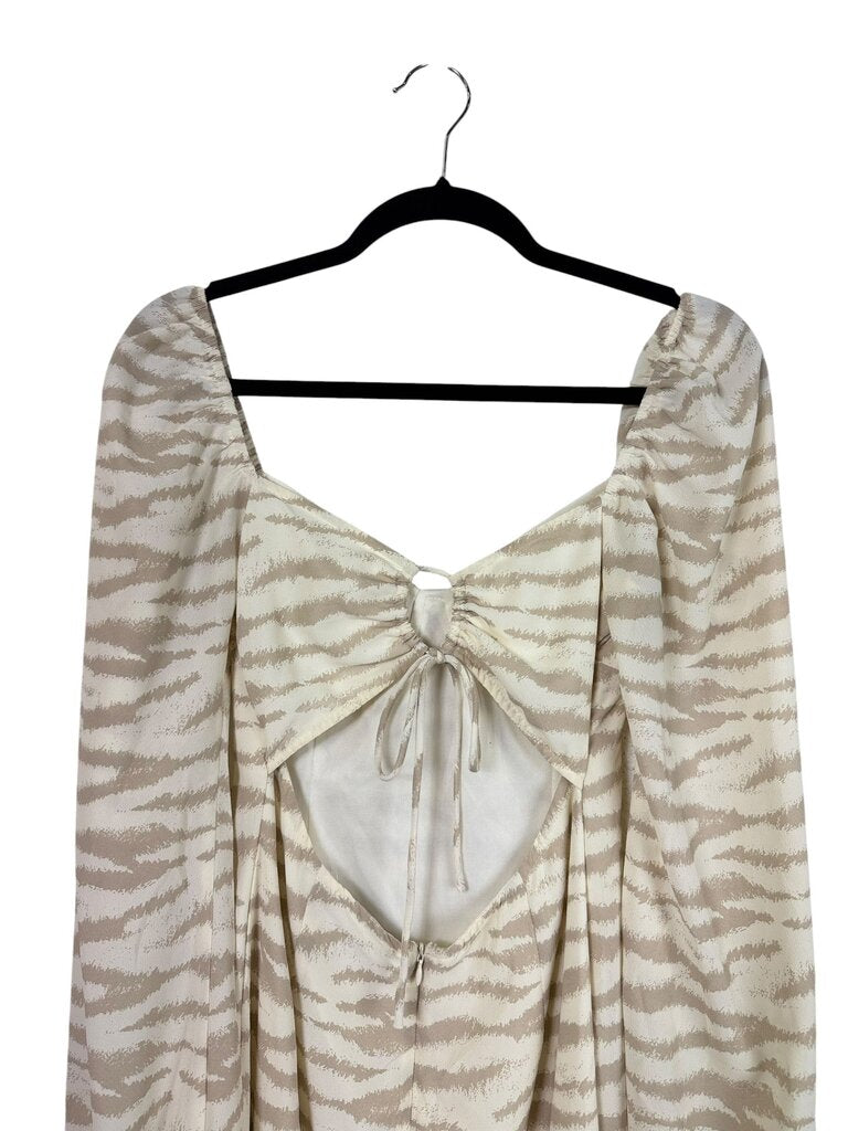 BLUE BLUSH ZEBRA PRINT DRESS