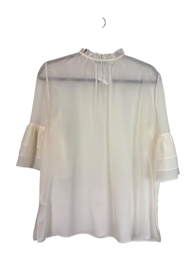 ALICE & OLIVIA SHEER TIE BLOUSE