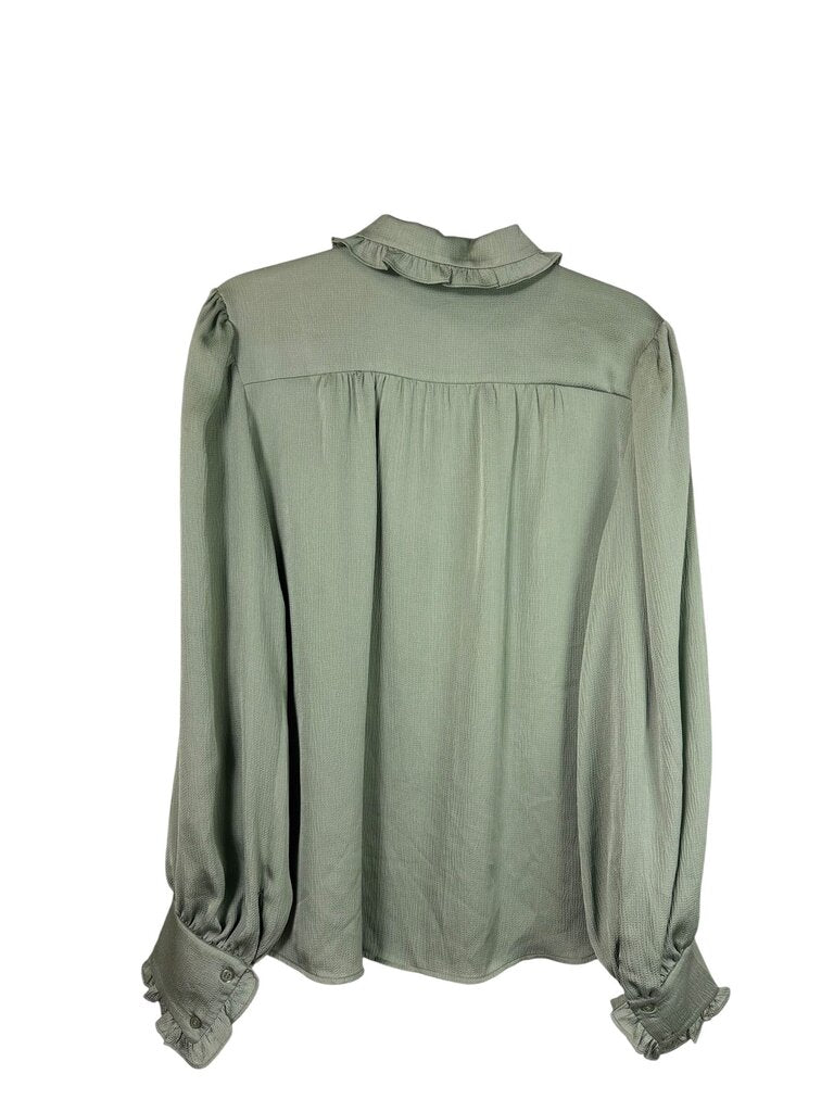 MAX STUDIO RUFFLE COLLAR BUTTON DOWN