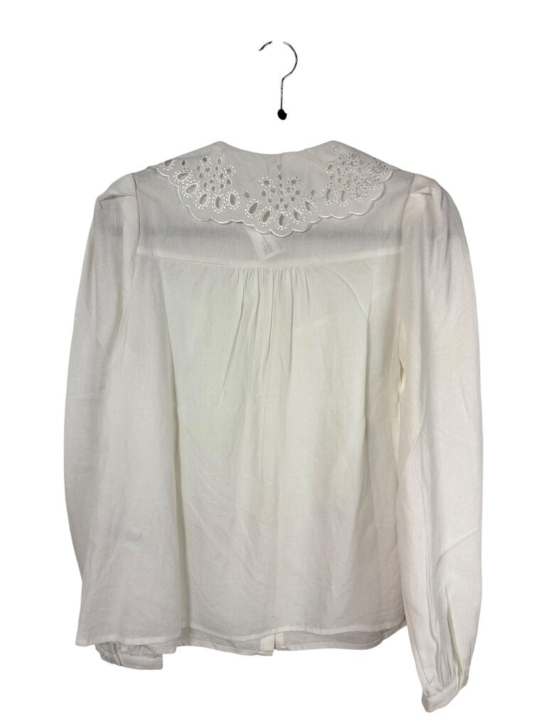 GREYLIN EYELET COLLAR BUTTON DOWN