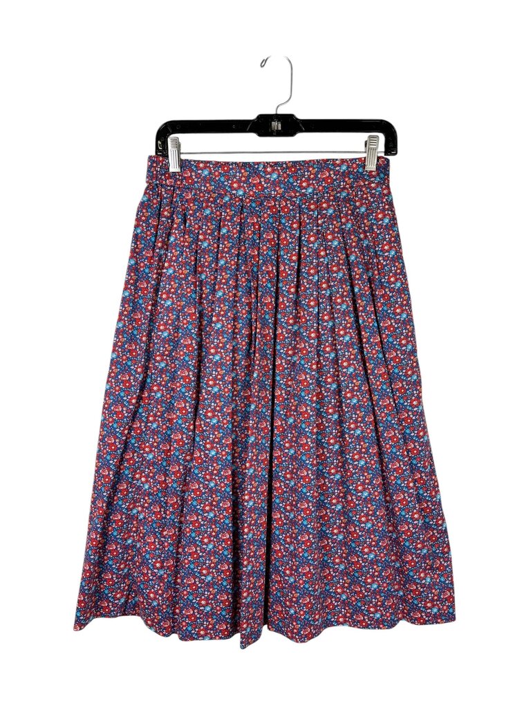 J. CREW FLORAL PLEATED MIDI SKIRT
