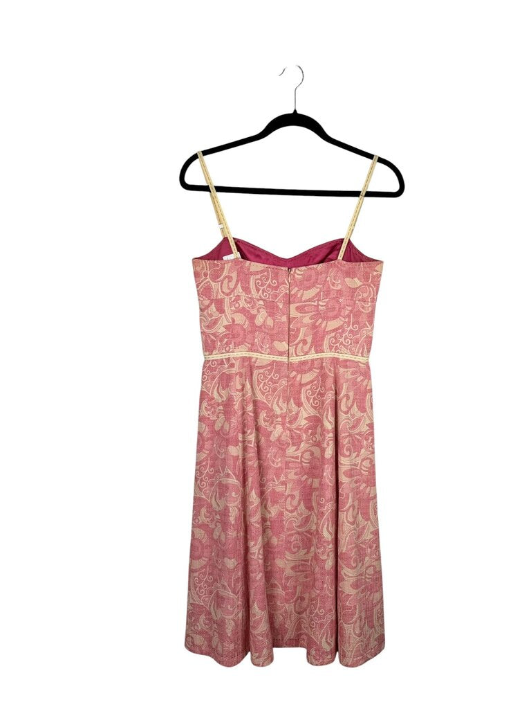 BUSTIER PAISLEY BELTED DRESS