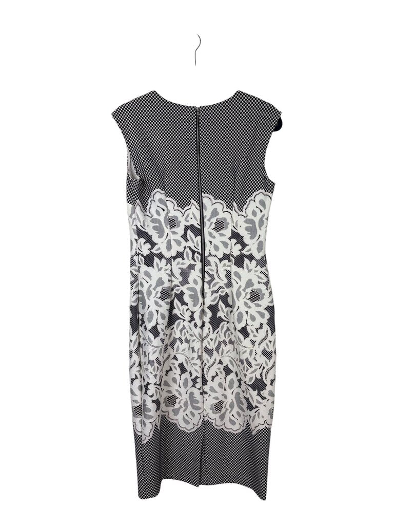 ECI LACE PRINT FLORAL SHEATH DRESS