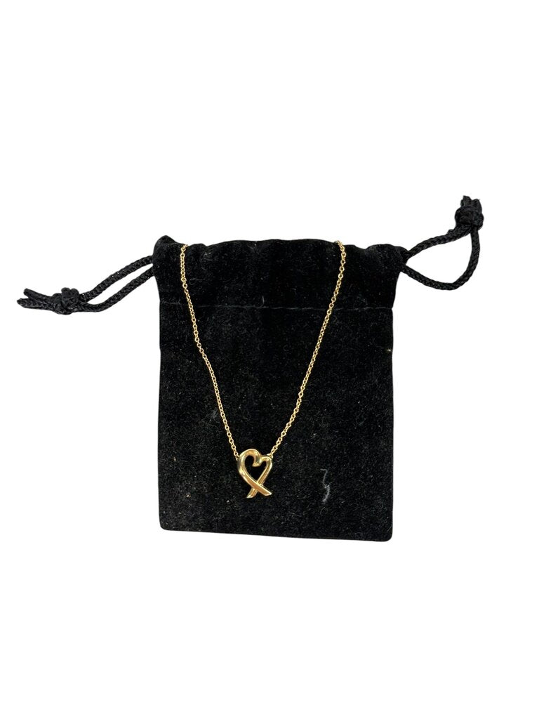 TIFFANY & CO PALOMA PICASSO 18K GOLD HEART NECKLACE