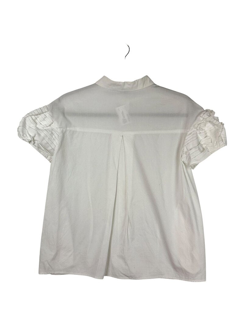 MIU MIU RUFFLE BUTTON DOWN