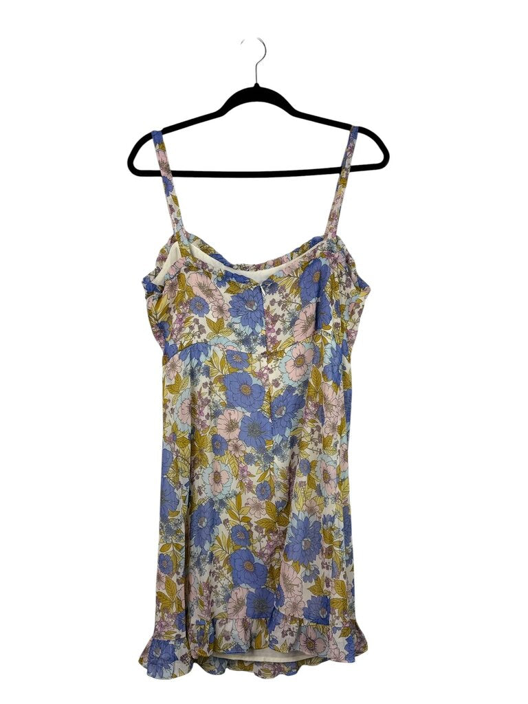 LUSH FLORAL CHIFFON DRESS