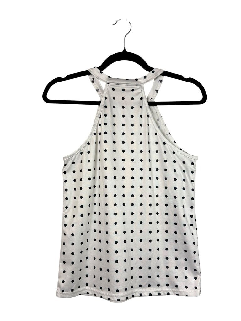 NAVY POLKA DOT TOP