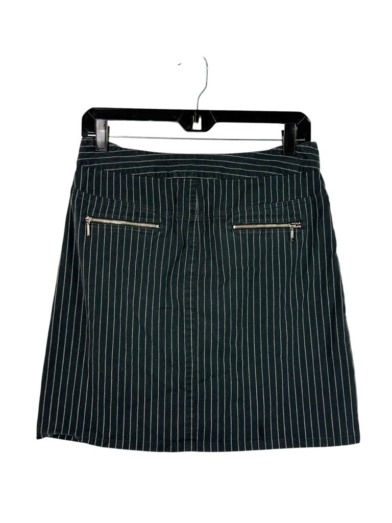 LOFT STRIPED BELTED MINI SKIRT