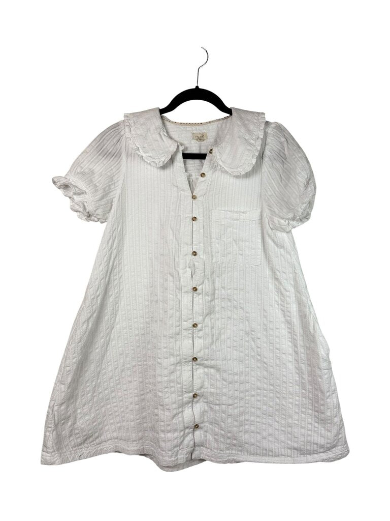 PILCRO RUFFLE SHIRT DRESS