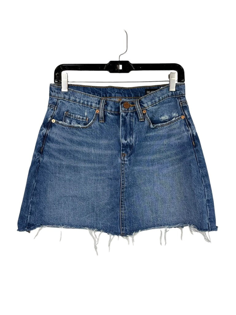 BLANC NYC DISTRESSED DENIM MINI SKIRT