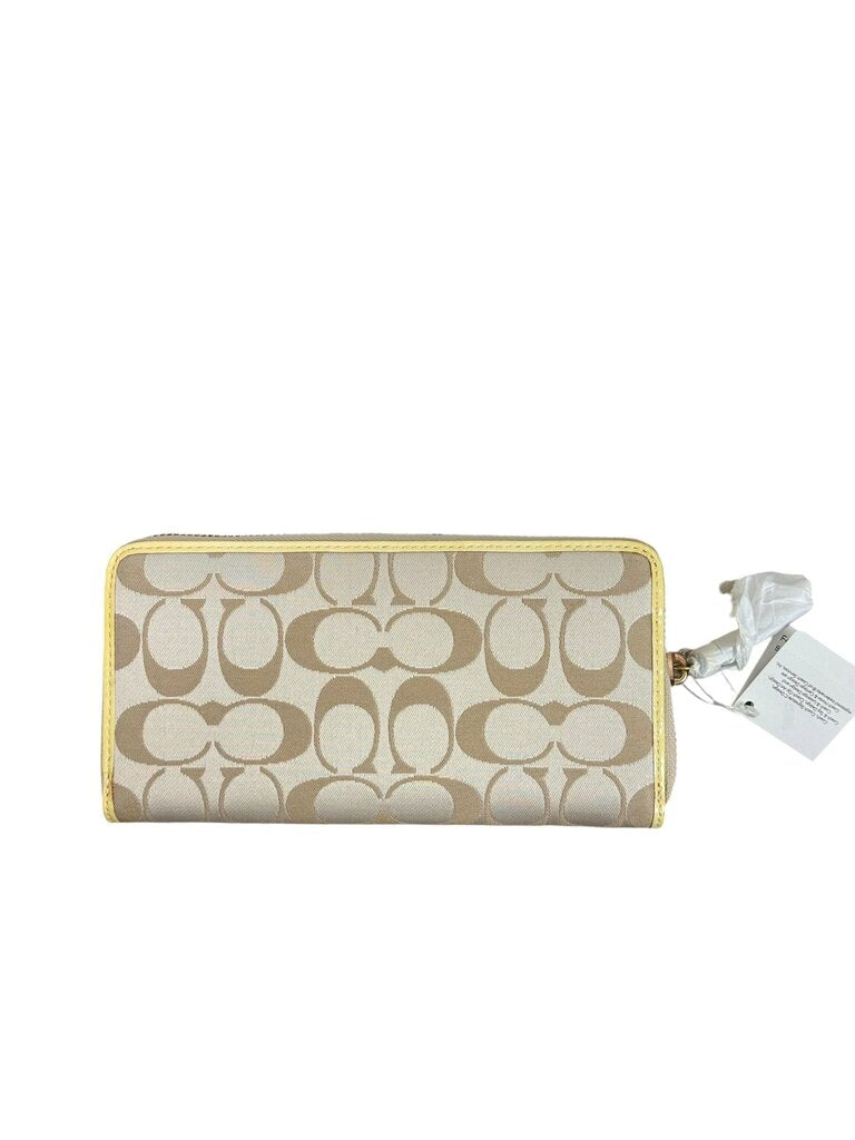 COACH FLORAL FABRIC LOGO WALLET