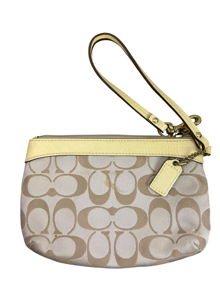 COACH FLORAL FABRIC LOGO WRISTLET