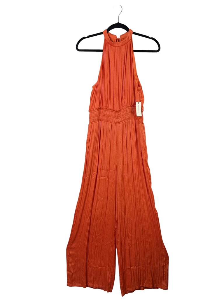 ANTHROPOLOGIE SATIN CRINKLE JUMPSUIT