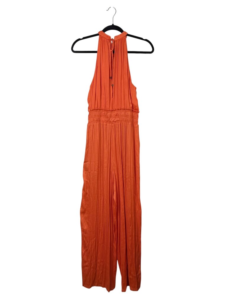 ANTHROPOLOGIE SATIN CRINKLE JUMPSUIT