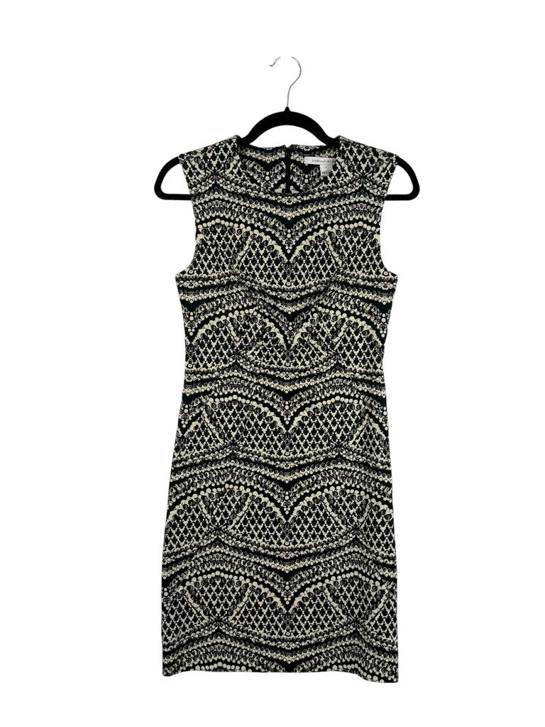 DIANE VON FURSTENBURG JACQUARD SHEATH DRESS