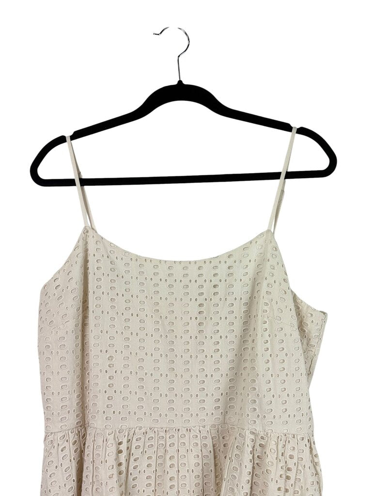 LOFT EYELET FIT FLARE DRESS