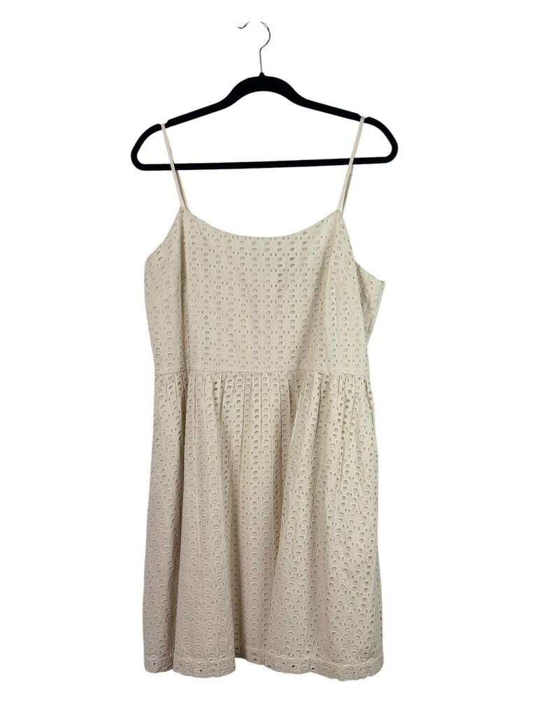 LOFT EYELET FIT FLARE DRESS