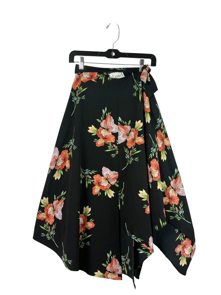 TOPSHOP FLORAL MIDI SKIRT