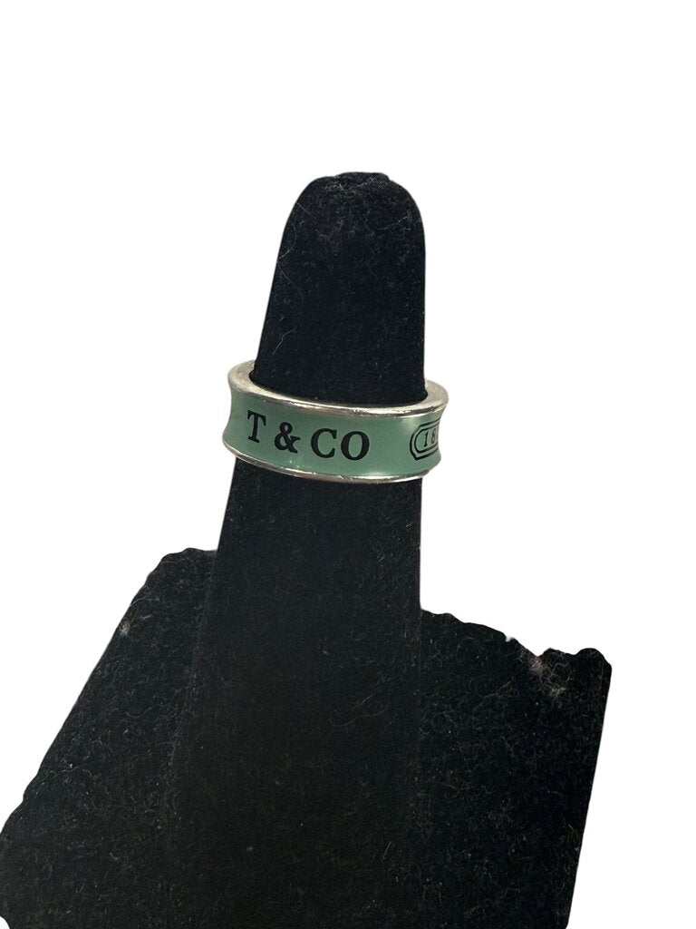 AUTHENTIC TIFFANY & CO 1837 ENAMEL RING