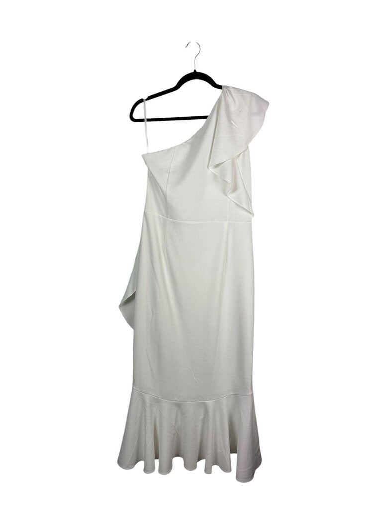 WHBM ONE SHOULDER RUFFLE DRESS