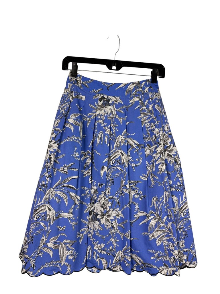 TALBOTS FLORAL PLEATED MIDI SKIRT