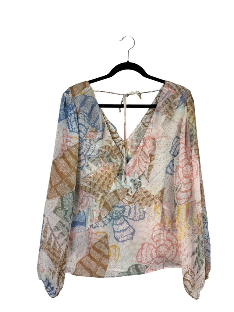 WHBM PASTEL CHIFFON BLOUSE