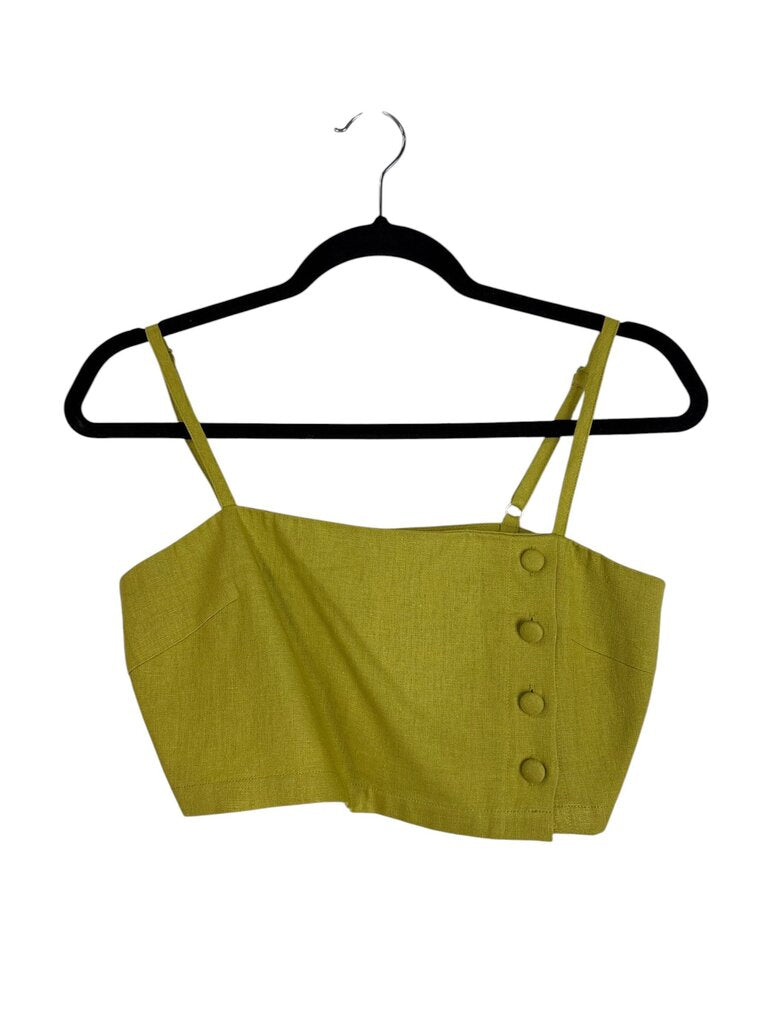 ASYMMETRICAL CROPPED BUTTON BLOUSE