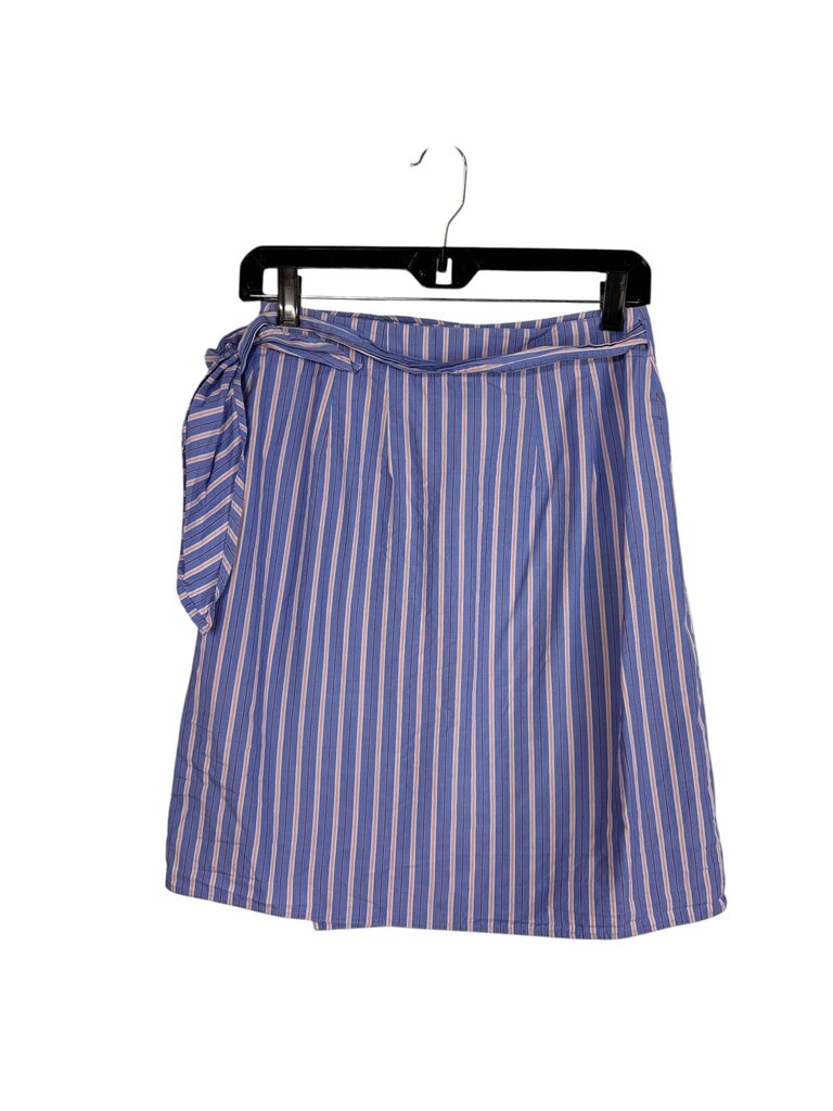J. CREW STRIPED WRAP SKIRT