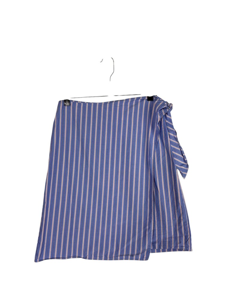 J. CREW STRIPED WRAP SKIRT